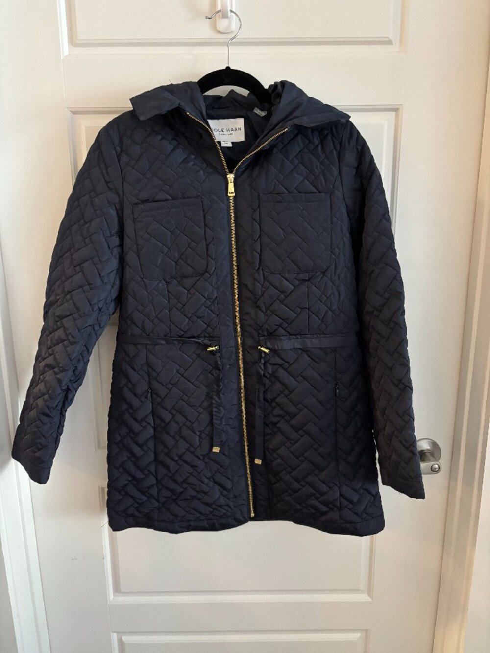 Cole Haan Signature Navy Blue Quilted Jacket
